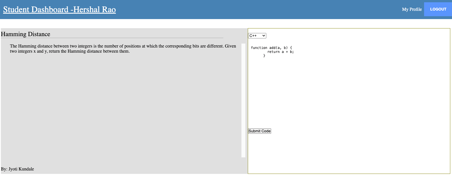 Coding Platform + Plagiarism Detection